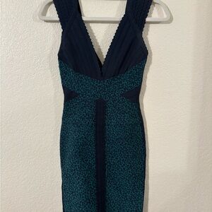 Elegant Navy and Teal Dress